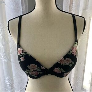 Prima Valentina Pink/black floral pattern  bra 36C